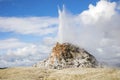 White Dome Geyser erupting Yellowstone Royalty Free Stock Photo