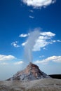 Eruption of White Dome Geyser in Yellowstone National Park Royalty Free Stock Photo