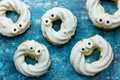 White donut ghost for Halloween