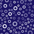 White Donut with sweet glaze icon isolated seamless pattern on blue background. Vector Illustration Royalty Free Stock Photo