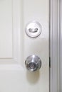 Door with deadbolt lock and Doorknob