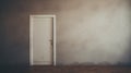 Empty Door In Muted Colorscape: Rembrandtesque Brown Room