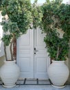 White door in Oia Royalty Free Stock Photo