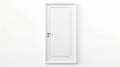 Eerily Realistic White Door On White Wall With Handle