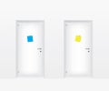 White doors illustration Royalty Free Stock Photo