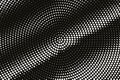 White dot on black halftone vector texture. Diagonal dotted gradient. Dark dotwork surface for vintage effect Royalty Free Stock Photo