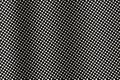 White dot on black halftone vector texture. Vertical dotted gradient. Grunge dotwork surface for vintage effect Royalty Free Stock Photo