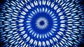 White dot blue Kaleidoscope Mandala horizontal