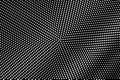 White dots on black background. Centered halftone vector texture. Diagonal dotwork gradient Royalty Free Stock Photo