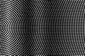 White dots on black background. Dark subtle rough halftone vector texture. Vertical dotwork gradient Royalty Free Stock Photo