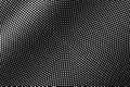 White dots on black background. Grungy halftone vector texture. Centered dotwork gradient for vintage effect Royalty Free Stock Photo