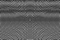 White dots on black background. Round halftone vector texture. Horizontal dotwork gradient. Monochrome halftone Royalty Free Stock Photo