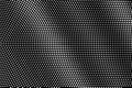 White dots on black background. Smooth halftone vector texture. Diagonal dotwork gradient Royalty Free Stock Photo