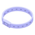 White dotted flea collar icon isometric vector. Emotion pet Royalty Free Stock Photo