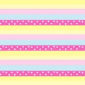 White dotted line and white polka dot on sweet pastel colorful s