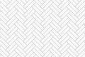 White double herringbone tile seamless pattern. Metro stone or ceramic brick wall background. Kitchen backsplash texture Royalty Free Stock Photo