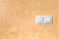 White double wall switch copy space Royalty Free Stock Photo