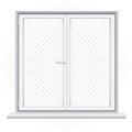 White double window template