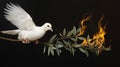 white dove and burning olive brunch