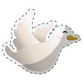 White dove icon image design Royalty Free Stock Photo