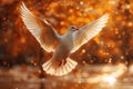 The White Dove Representing the Holy Spirit. AI Generated