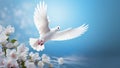 White Dove of Peace, AI Generated Royalty Free Stock Photo