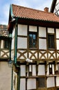 Timber Framing-Building inside the Courtyard of Wartburg Castle in Eisenach, Thuringia Royalty Free Stock Photo