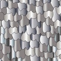 White dragon or fish scales seamless background texture Royalty Free Stock Photo