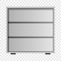 White drawer mockup, realistic style