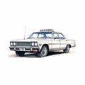 Japanese Police Car Illustration With Classic American Style