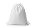 White drawstring bag isolated on white background Royalty Free Stock Photo