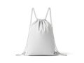 White drawstring bag isolated on white background Royalty Free Stock Photo