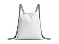 White drawstring bag isolated on white background Royalty Free Stock Photo