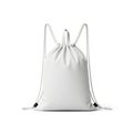 White drawstring bag isolated on white background Royalty Free Stock Photo