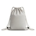 White drawstring bag isolated on white background Royalty Free Stock Photo