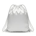 White drawstring bag isolated on white background Royalty Free Stock Photo
