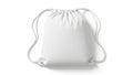White drawstring bag Royalty Free Stock Photo