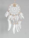 White dreamcatcher - Indian amulet that protects the sleeper from evil spirits and diseases.