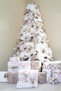 White Dreamy Christmas Tree decorated in Blush Pink Ornaments