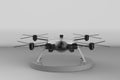 White drone with propellers