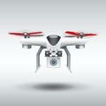 White Drone quadrocopter.