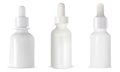 White dropper bottle. Cosmetic eye serum mock up Royalty Free Stock Photo