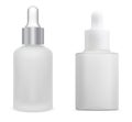 White dropper bottle, vector mockup. Isolated serum essence vial Royalty Free Stock Photo