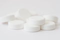 White drugs isolated over white background Royalty Free Stock Photo