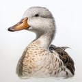 Realistic Digital Airbrushing Of A Duck On White Background Royalty Free Stock Photo