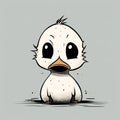 White Duckling: A Supernatural Comic Art With Durk And Gritty Style Royalty Free Stock Photo