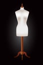 White dummy on a black background. mannequin. vector illustration