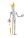 White dummy with crown