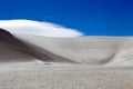 White dune at the lava field of the volcano Caraci Pampa at the Puna de Atacama, Argentina Royalty Free Stock Photo