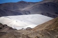 White dune at the lava field of the volcano Caraci Pampa at the Puna de Atacama, Argentina